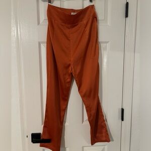 Meshki Orange Satin Pants